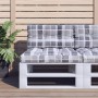 Cushions for pallets, 2 units, gray checkered fabric. by , Cushions for chairs and sofas - Ref: Foro24-360703, Price: 46,06 €...