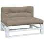 Palettenkissen, 2 Stück, grauer Taupé-Stoff. von , Kissen für Stühle und Sofas - Ref: Foro24-360741, Preis: 88,71 €, Rabatt: %