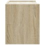 Wall-mounted bedside table in smoked oak color, measuring 45x30x35 cm. by , Nightstands - Ref: Foro24-848315, Price: 53,99 €,...