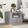 Wall-mounted bedside tables 2 units gray concrete 45x30x35 cm by , Nightstands - Ref: Foro24-848317, Price: 48,93 €, Discount: %