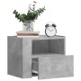 Wall-mounted bedside tables 2 units gray concrete 45x30x35 cm by , Nightstands - Ref: Foro24-848317, Price: 48,93 €, Discount: %