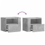 Wall-mounted bedside tables 2 units gray concrete 45x30x35 cm by , Nightstands - Ref: Foro24-848317, Price: 48,93 €, Discount: %