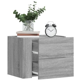 Mesitas de noche de pared 2 uds gris Sonoma 45x30x35 cm de , Mesitas de noche - Ref: Foro24-848336, Precio: 104,76 €, Descuen...