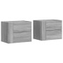 Wall-mounted bedside tables 2 units Sonoma grey 45x30x35 cm by , Nightstands - Ref: Foro24-848336, Price: 104,76 €, Discount: %