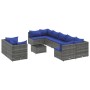 Garden sofa set with 10 pieces of synthetic gray rattan cushions by , Garden sets - Ref: Foro24-3308311, Price: 564,25 €, Dis...