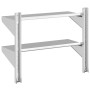 Stainless steel silver wall shelf 75x30x60 cm by , Shelves and shelves - Ref: Foro24-30313, Price: 53,11 €, Discount: %