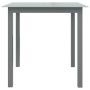 Light gray aluminum and glass garden table 80x80x74 cm by vidaXL, Garden tables - Ref: Foro24-312203, Price: 137,55 €, Discou...