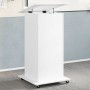 Engineered wood white lectern with wheels and drawer 55x55x107 cm by , Desks - Ref: Foro24-848024, Price: 148,08 €, Discount: %