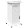 Engineered wood white lectern with wheels and drawer 55x55x107 cm by , Desks - Ref: Foro24-848024, Price: 148,08 €, Discount: %