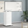 Engineered wood white lectern with wheels and drawer 55x55x107 cm by , Desks - Ref: Foro24-848024, Price: 148,08 €, Discount: %