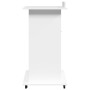 Engineered wood white lectern with wheels and drawer 55x55x107 cm by , Desks - Ref: Foro24-848024, Price: 148,08 €, Discount: %