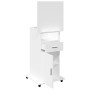 Engineered wood white lectern with wheels and drawer 55x55x107 cm by , Desks - Ref: Foro24-848024, Price: 148,08 €, Discount: %