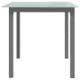 Light gray aluminum and glass garden table 80x80x74 cm by vidaXL, Garden tables - Ref: Foro24-312203, Price: 137,55 €, Discou...