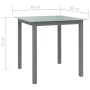 Light gray aluminum and glass garden table 80x80x74 cm by vidaXL, Garden tables - Ref: Foro24-312203, Price: 137,55 €, Discou...