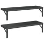 Wall shelves 2 units stainless steel black 75x23.5 cm by , Shelves and shelves - Ref: Foro24-3214516, Price: 51,97 €, Discoun...