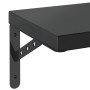 Wall shelves 2 units stainless steel black 75x23.5 cm by , Shelves and shelves - Ref: Foro24-3214516, Price: 51,97 €, Discoun...