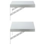 Estantes de pared 2 uds acero inoxidable plateado 50x30 cm de , Estantes y estanterías - Ref: Foro24-3214509, Precio: 71,14 €...