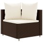 Garden sofa set 4 pieces with brown synthetic rattan cushions by , Garden sets - Ref: Foro24-3308457, Price: 263,36 €, Discou...