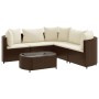 Set of 6 garden sofas and brown synthetic rattan cushions by , Garden sets - Ref: Foro24-3308393, Price: 375,10 €, Discount: %