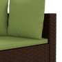 Gartensofagarnitur 4-teilig mit braunen Polstern aus synthetischem Rattan. von , Gartensets - Ref: Foro24-3308462, Preis: 341...