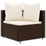 Set of 6 garden sofas and brown synthetic rattan cushions by , Garden sets - Ref: Foro24-3308417, Price: 386,30 €, Discount: %