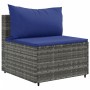 Gartensofa-Set 3-teilig mit grauen Polstern aus synthetischem Rattan von , Gartensets - Ref: Foro24-3308455, Preis: 203,84 €,...