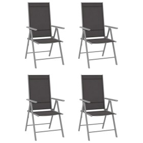 Folding garden chairs 4 units black textilene by vidaXL, Garden chairs - Ref: Foro24-312182, Price: 180,99 €, Discount: %