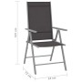 Folding garden chairs 4 units black textilene by vidaXL, Garden chairs - Ref: Foro24-312182, Price: 180,52 €, Discount: %