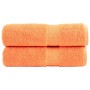 Hand towels 2 units 100% cotton orange 50x100 cm 600 gsm by , Towels - Ref: Foro24-137377, Price: 16,70 €, Discount: %