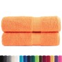 Hand towels 2 units 100% cotton orange 50x100 cm 600 gsm by , Towels - Ref: Foro24-137377, Price: 16,70 €, Discount: %