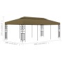 Taupe gray gazebo 6x3 m 180 g/m² by vidaXL, Tents and gazebos - Ref: Foro24-312245, Price: 382,24 €, Discount: %