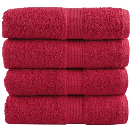 Toallas 4 unidades 100% algodón rojo 30x30 cm 600 gsm de , Toallas - Ref: Foro24-137396, Precio: 12,34 €, Descuento: %