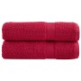 Toallas de ducha 2 uds 100% algodón rojo 70x140 cm 600 gsm de , Toallas - Ref: Foro24-137404, Precio: 28,89 €, Descuento: %