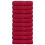 Toallas de ducha 10 uds 100% algodón rojo 70x140 cm 600 gsm de , Toallas - Ref: Foro24-137406, Precio: 108,39 €, Descuento: %