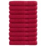 Toallas de sauna 10 uds 100% algodón rojo 80x200 cm 600 gsm de , Toallas - Ref: Foro24-137412, Precio: 175,18 €, Descuento: %