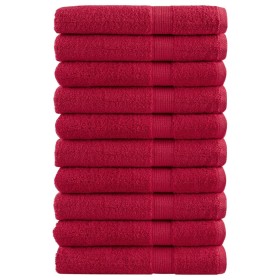 Sauna towels 10 units 100% cotton red 80x200 cm 600 gsm by , Towels - Ref: Foro24-137412, Price: 174,99 €, Discount: %