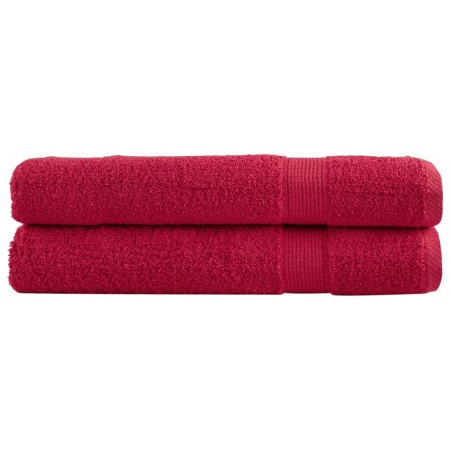 Toallas de sauna 2 uds 100% algodón rojo 80x200 cm 600 gsm de , Toallas - Ref: Foro24-137410, Precio: 39,40 €, Descuento: %