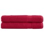 Toallas de sauna 2 uds 100% algodón rojo 80x200 cm 600 gsm de , Toallas - Ref: Foro24-137410, Precio: 39,40 €, Descuento: %