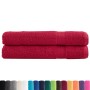 Toallas de sauna 2 uds 100% algodón rojo 80x200 cm 600 gsm de , Toallas - Ref: Foro24-137410, Precio: 39,40 €, Descuento: %