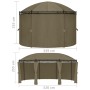 Cenador con cortinas gris taupe 180g/m² 520x349x255 cm de vidaXL, Carpas y cenadores - Ref: Foro24-312231, Precio: 395,05 €, ...