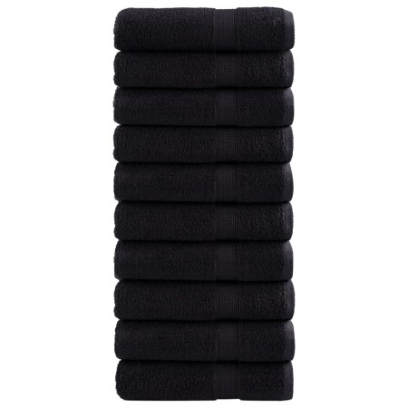 Toallas de mano 10 uds 100% algodón negro 50x100 cm 600 gsm de , Toallas - Ref: Foro24-137427, Precio: 67,70 €, Descuento: %