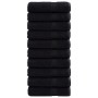 Toallas de mano 10 uds 100% algodón negro 50x100 cm 600 gsm de , Toallas - Ref: Foro24-137427, Precio: 67,70 €, Descuento: %