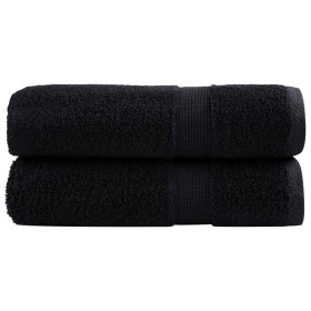 Toallas de mano 2 uds 100% algodón negro 50x100 cm 600 gsm de , Toallas - Ref: Foro24-137425, Precio: 17,99 €, Descuento: %