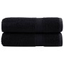 Hand towels 2 units 100% cotton black 50x100 cm 600 gsm by , Towels - Ref: Foro24-137425, Price: 17,99 €, Discount: %