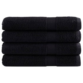 Premium towels 4 units 100% cotton black 100x200 cm 600 gsm by , Towels - Ref: Foro24-137438, Price: 92,99 €, Discount: %