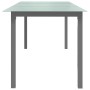 Mesa de jardín de aluminio y vidrio gris claro 190x90x74 cm de vidaXL, Mesas de jardín - Ref: Foro24-312205, Precio: 188,40 €...