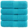 4 units of towels 100% cotton turquoise 30x30 cm 600 gsm by , Towels - Ref: Foro24-137444, Price: 12,34 €, Discount: %