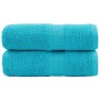 Guest towels 2 units 100% cotton turquoise 30x50 cm 600 gsm by , Towels - Ref: Foro24-137446, Price: 13,14 €, Discount: %