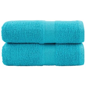 Guest towels 2 units 100% cotton turquoise 30x50 cm 600 gsm by , Towels - Ref: Foro24-137446, Price: 11,99 €, Discount: %