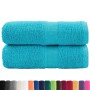 Guest towels 2 units 100% cotton turquoise 30x50 cm 600 gsm by , Towels - Ref: Foro24-137446, Price: 13,14 €, Discount: %